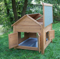 Kleintierstall für Kaninchen oder Hühner - 105 x 100 x 108cm