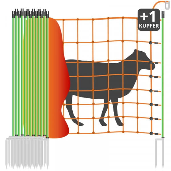 Euro-Netz Schafzaun / Ziegenzaun 50m / 2 Spitzen / 106cm