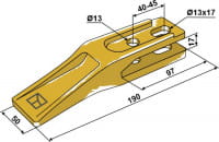 Standard Zahn für Frontladerschaufeln Serie E11