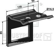 Halter für Zinken 90x13 mit Verstärkungsfeder 90x11