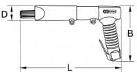 KS Tools 3/8" Druckluft-Nadelentroster, max.6,3bar, 1/4"PT