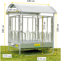 Patura Viereckraufe - mit Universal Fressgitter