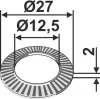 Sperrkantscheibe Ø27x2xØ12,5 - passend zu Claas 0002393890