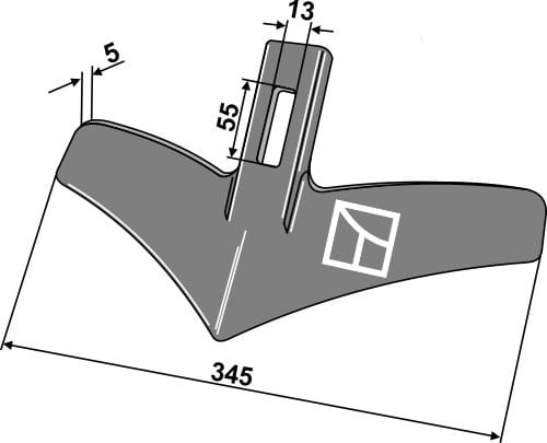 Abstreifer 345mm - passend zu Väderstad 444611