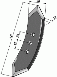 Schwergrubberschar - passend zu Kuhn 622189A