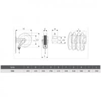 INDUSTRIE Schlauchaufroller '530/73' für Sauerstoff/Azetylen, 15m, 2x 8x15mm, 20bar