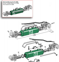 KAT III Hydraulischer Oberlenker mit Fanghaken und Gelenkkopf