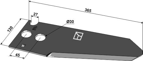 Ladewagenmesser 365mm - passend zu Krone 003451443