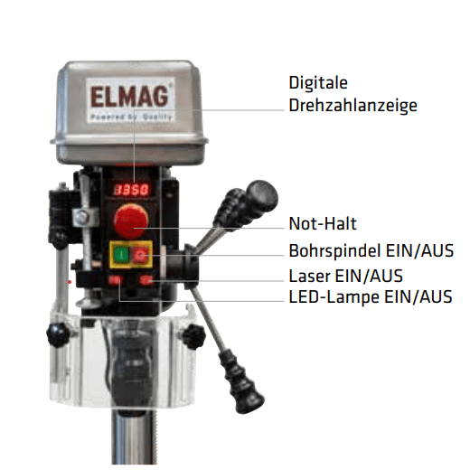 Elmag Tischbohrmaschine KBM 16 T VARIO SET