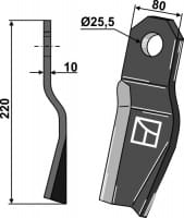 Gedrehtes Messer R - passend zu Röll 690616 / 308894