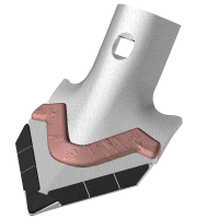 Hackschare Universel - Breite 80mm - Hartmetall - Anschraub