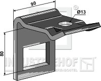 Halter für Zinken 60 x 12 mit Verstärkungsfeder 60 x 10 Halter für Zinken 60 x 12 mit Verstärkungsfeder 60 x 10