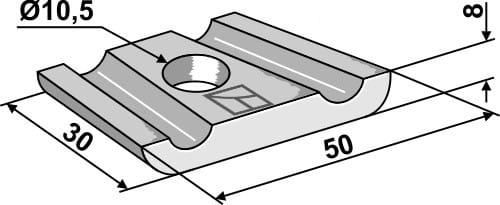 Halteplatte Striegelzinken - passend zu Köckerling 904566