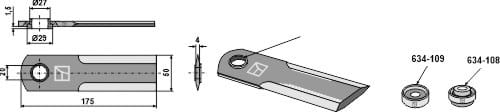 Häckslermesser - passend zu CLAAS 0007558740