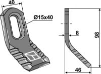 Y-Messer 98mm - passend zu S.M.A SM40RL
