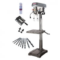 Elmag Säulenbohrmaschine Keilriemen - 400V / 1100W / Bohrleistung Stahl 32mm
