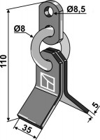Y- Messer mit Kette - passend zu Mulag TM60-04-0131 / 101042