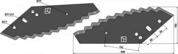 Futtermischwagenmesser - passend zu JF-Stoll 1380-0040 / 8113800040