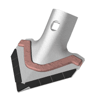 Hackschare Universel - Breite 105mm - Hartmetall - Anschraub