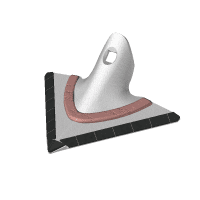 Hackchare Type Einbock- 15.267.01 - Breite 160mm - Hartmetall - Anschraube