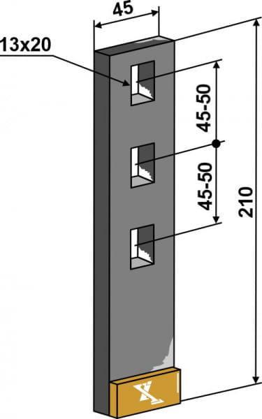 Verschleißteil Hartmetall - passend zu Väderstad 413569 / 419998-1