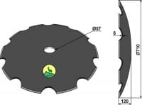 Gezahnte Scheibe für Scheibeneggen Ø710x6