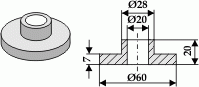 Buchse Dm 60x20 für Gilbers