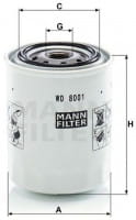 Hydraulikölfilter Mann WD8001