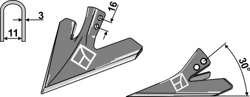 Hackschar 180mm - passend zu Schmotzer 361461 / Einböck 15104S