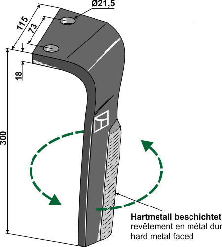 Kreiseleggenzinken L - passend zu Lemken Zirkon 6/9 - 3377035