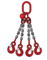 Kettengehänge G8 - 4 Strang / 1m / 4750kg