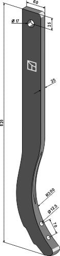 Schwergrubberstiel - 820mm / 60x25