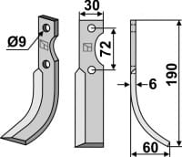 Fräsmesser R - passend zu Hako E0142-10