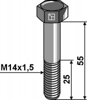 Sechskantschraube mit Feingewinde - M14x1,5x55 - 12.9 Sechskantschraube mit Feingewinde - M14x1,5x55 - 12.9