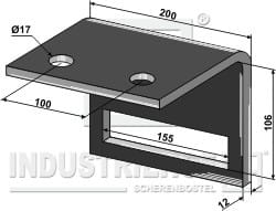 Halter für Blattfeder 150x16
