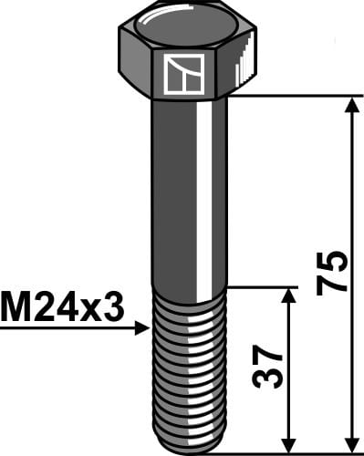 Schraube M24x75 - passend zu Spearhead 2770413