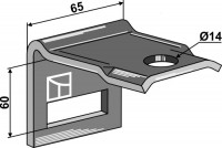 Halter für Zinken 45 x 10 - passend zu Kuhn K3019410 Halter für Zinken 45 x 10 - passend zu Kuhn K3019410