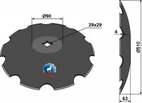 Gezahnte Scheibe Ø510x4mm - passend zu Kverneland KK121205