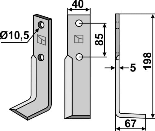 Fräsmesser R - passend zu M.A.B. Bocchini 9063
