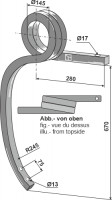 Gedrehte Schwergrubberstiel R - passend zu Amazone HC117