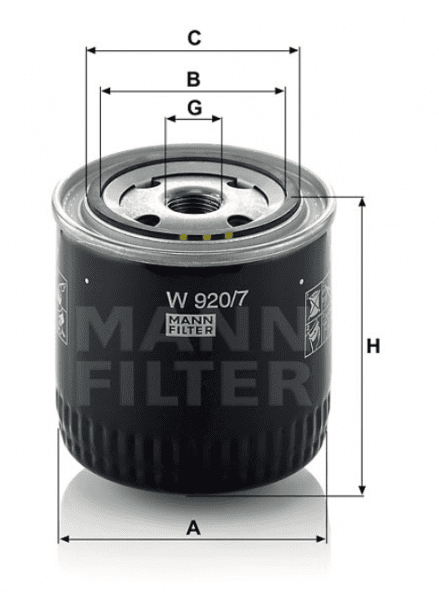 Mann Filter W 920/7 Ölfilter SpinOn