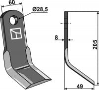 Y- Messer 205mm - passend zu Berti