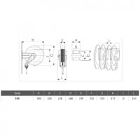 Elmag Schlauchaufroller - Druckluft / Wasser - 15m / max 20 bar