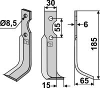 Fräsmesser R - passend zu Carraro 6809007