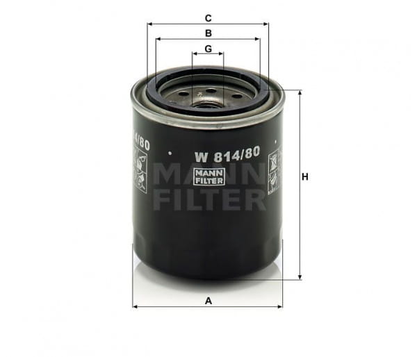 Mann Filter W814/80 Wechselfilter SpinOn