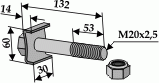 Schraube mit Sicherungsmutter M20-8.8 für Agrimaster