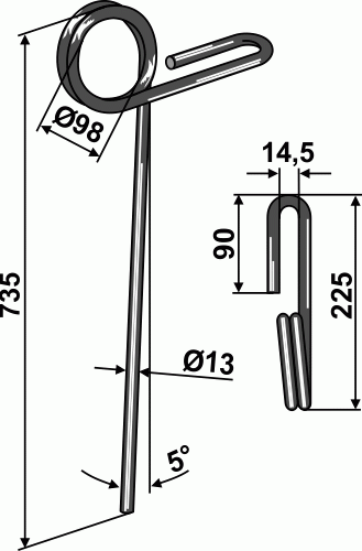 Striegelzinken - passend zu Köckerling 905380