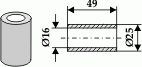 Distanzbuchse Dm 25 mm für Agrimaster