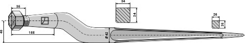Silozinken - 1010mm / M25x1,5