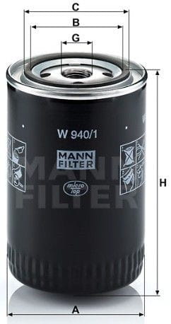 Mann Filter W 940/1 Wechselfilter SpinOn